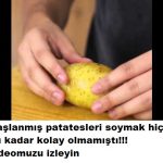 Haşlanmış patatesi çok kolay soyma işlemi