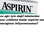 Aspirin kullanım alanları