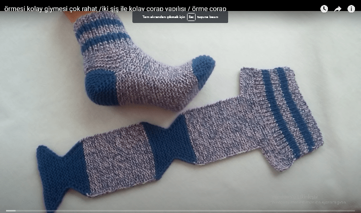 çok kolay çorap yapılışı