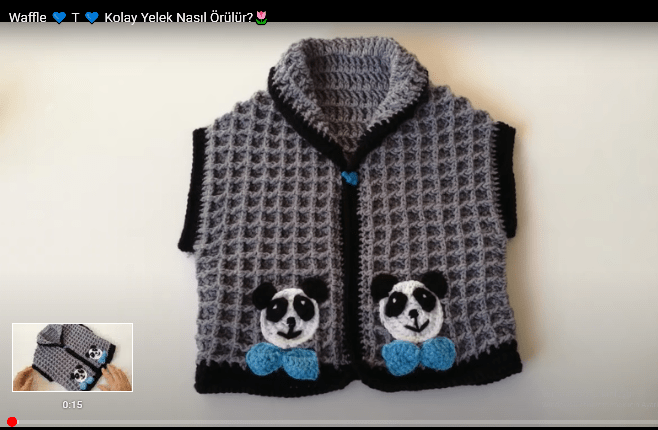 çok kolay bebek yeleği anlatım