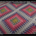 Mozaik desen tığ işi battaniye anlatımı