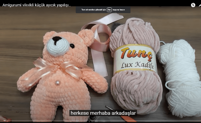 Kadife ipten oyuncak ayıcık yapılışı