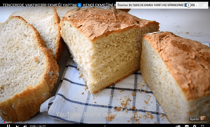 Tencerede Vakfıkebir ekmeği yapılışı