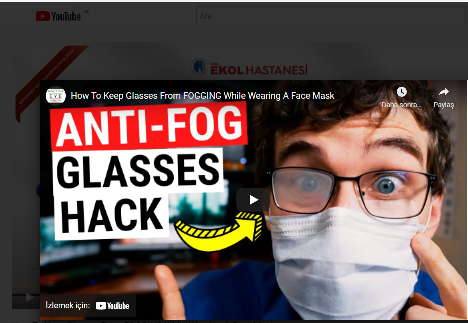Maske takarken gözlük camınızın buğulanmasını bu yöntemle engelle