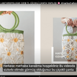Örgü çiçekli çanta yapılışı