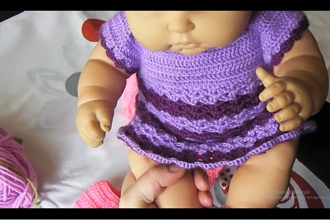 En kolay  örgü bebek elbisesi nasıl örülür