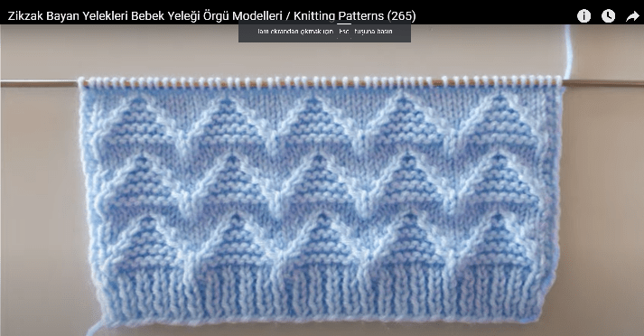 Zikzak örgü desen yapılışı