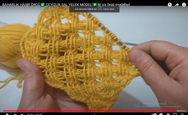 Hasır örgü deseni yapılışı