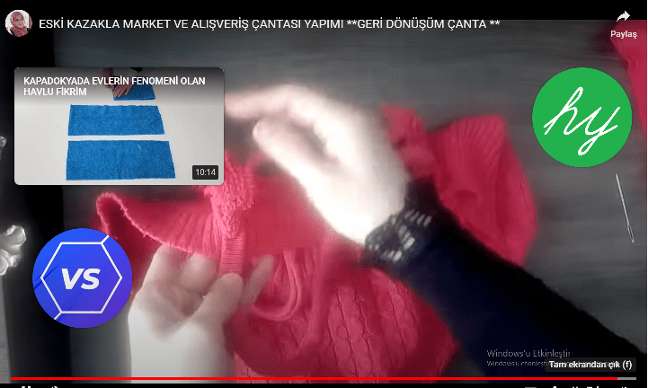 ESKİ KAZAKTAN ALIŞVERİŞ ÇANTASI YAPILIŞI