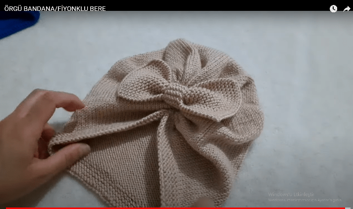 Fiyonklu örgü bone yapılışı