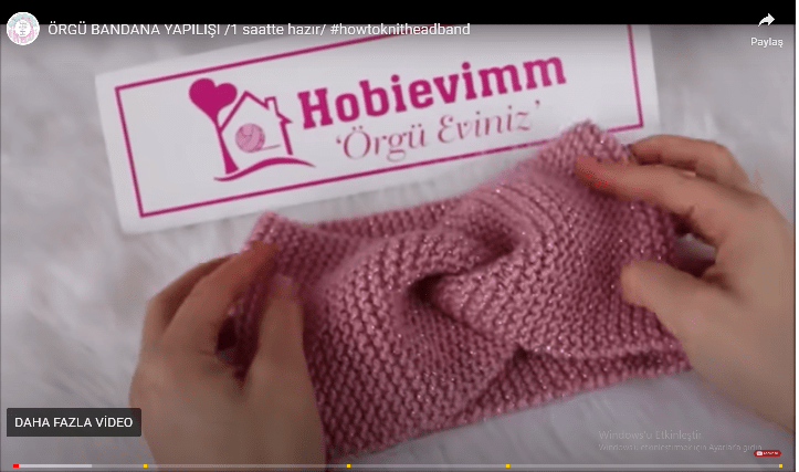1 Saate Geçmeli Bandana Yapılışı