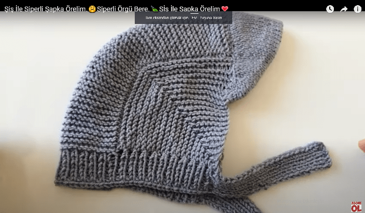 SİPERLİKLİ ÖRGÜ BEBEK BERE ANLATIMI