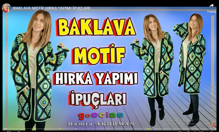 Baklava örgü motif hırka nasıl yapılır