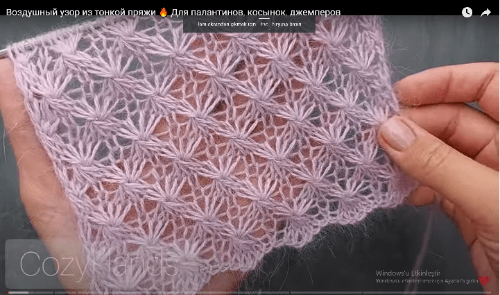 Şal için harika bir örgü deseni