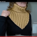 Örgü boğazlı boyunluk yapılışı