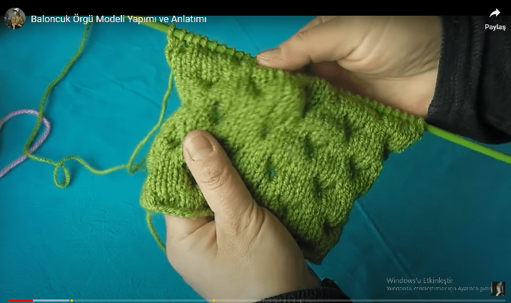 Baloncuk örgü modeli nasıl yapılır