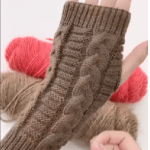 Saç örgülü parmaksız eldiven