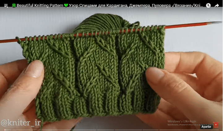 Kabartmalı örgü deseni yapılışı