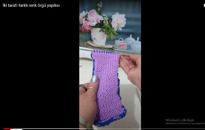 Çift taraflı örgü deseni yapılışı