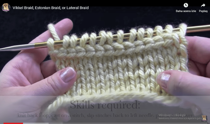 Örgüde yan düz örgü nasıl yapılır