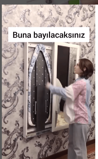 Aynalı ütü masası