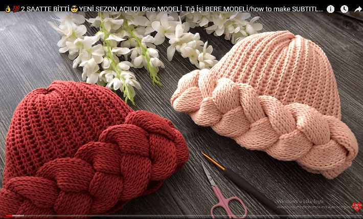 2 saatte saç örgülü bere yapın