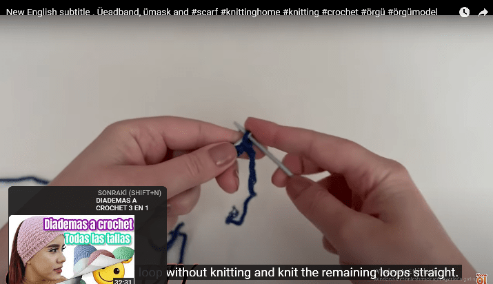 Örgü saç bandı yapılışı