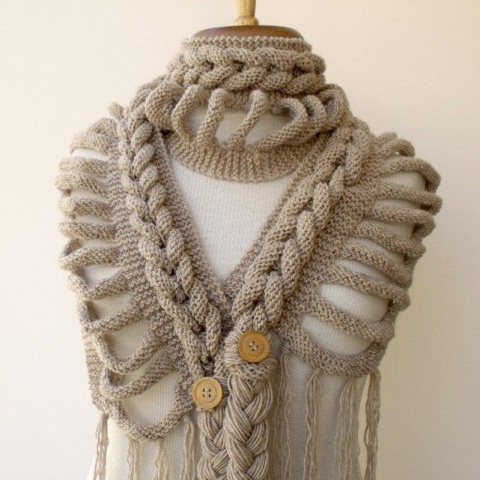 Geçmeli şal atkı modeli