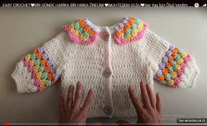 Read more about the article Kadife ipten 1 günde bebek hırkası yapın