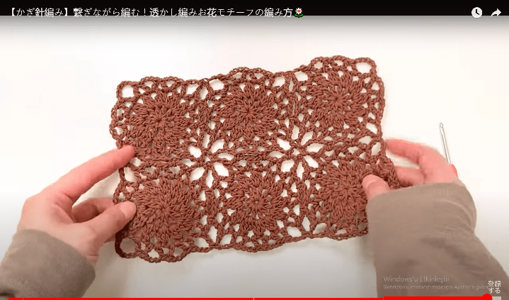 Ajurlu çiçek motifi yapılışı