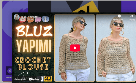 Yazlık örgü bluz yapılışı