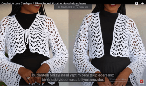 Read more about the article Yeni sezon yeni tığ işi hırka modeli yapılışı