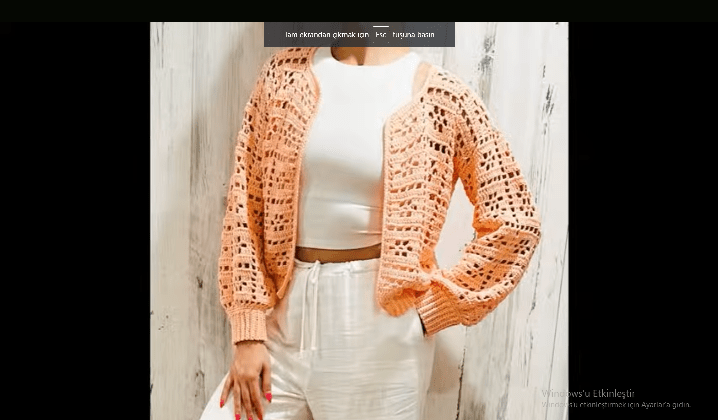 Yeni sezon tığ işi hırka yapılışı