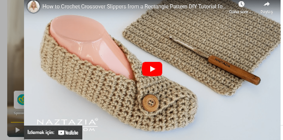 Tek parça örüp çapraz patik yapılışı