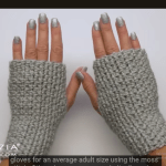 Tığ ile kolay parmaksız eldiven yapılışı