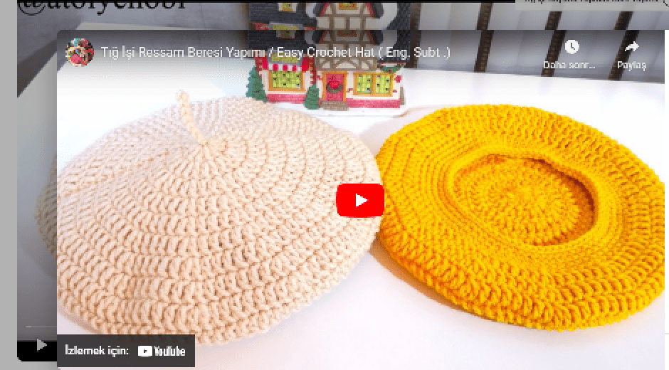 Tığ işi ressam beresi nasıl yapılır