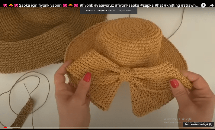 Şapka için kurdele yapılışı