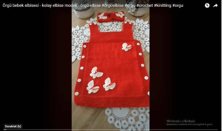 Çocuk örgü jile yapılışı