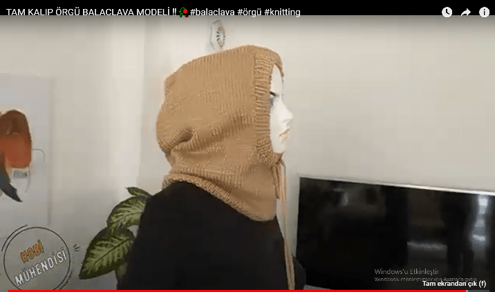 Balaclava örgü bere yapımı