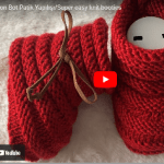 Kat kat akordiyon örgü bebek patik yapılışı