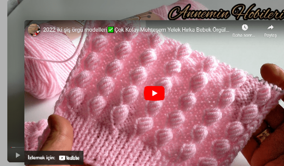 Bonbon örgü deseni yapılışı