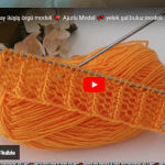 Şal yelek bluz için örgü ajur modeli