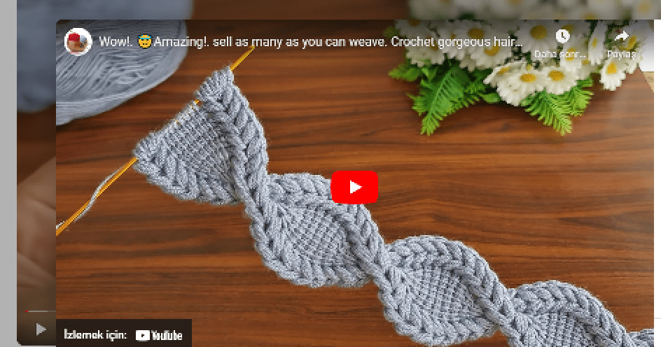 Harika bir saç bandı örmek ister misiniz