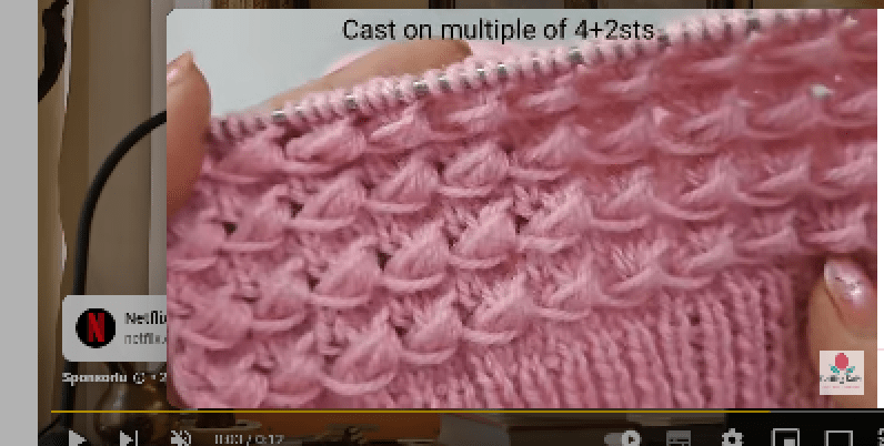 Kabartmalı örgü deseni yapılışı