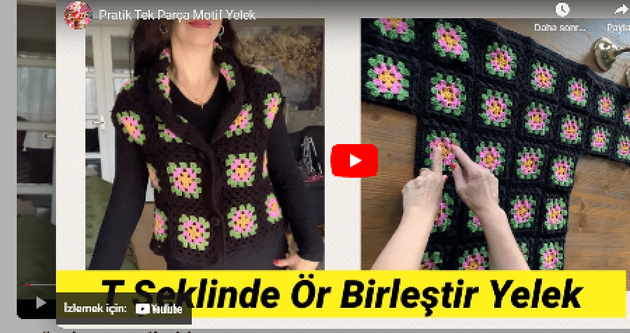 T şeklinde ör ve giy