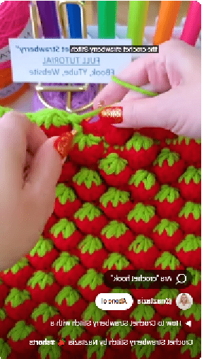 Tığ işi çilek model yapılışı