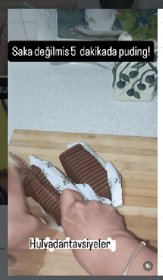 Kakaolu bisküviden 5 dakikada puding nasıl yapılır