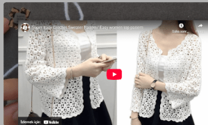Tığ işi yelek modeli videolu