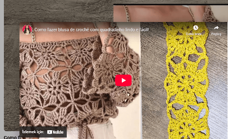 Yazlık bluz için çiçek motif yapılışı