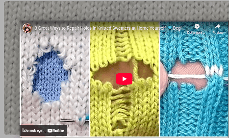 Örgüleri onarmanın en pratik yolu